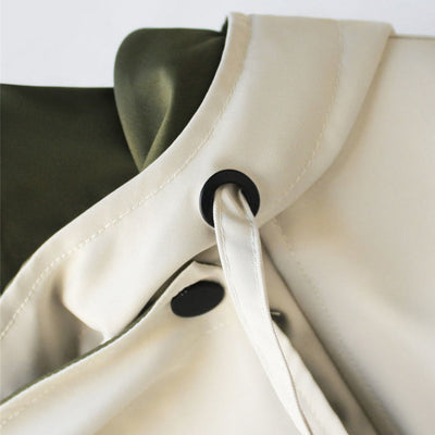 Stylischer Damen-Trenchcoat mit abnehmbarem Kragen – Übergangsjacke im modernen Design