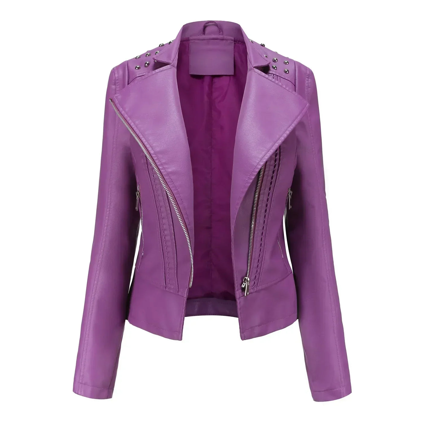 Bikerjacke Damen mit Reißverschluss | schmal für verschiedene Outfits