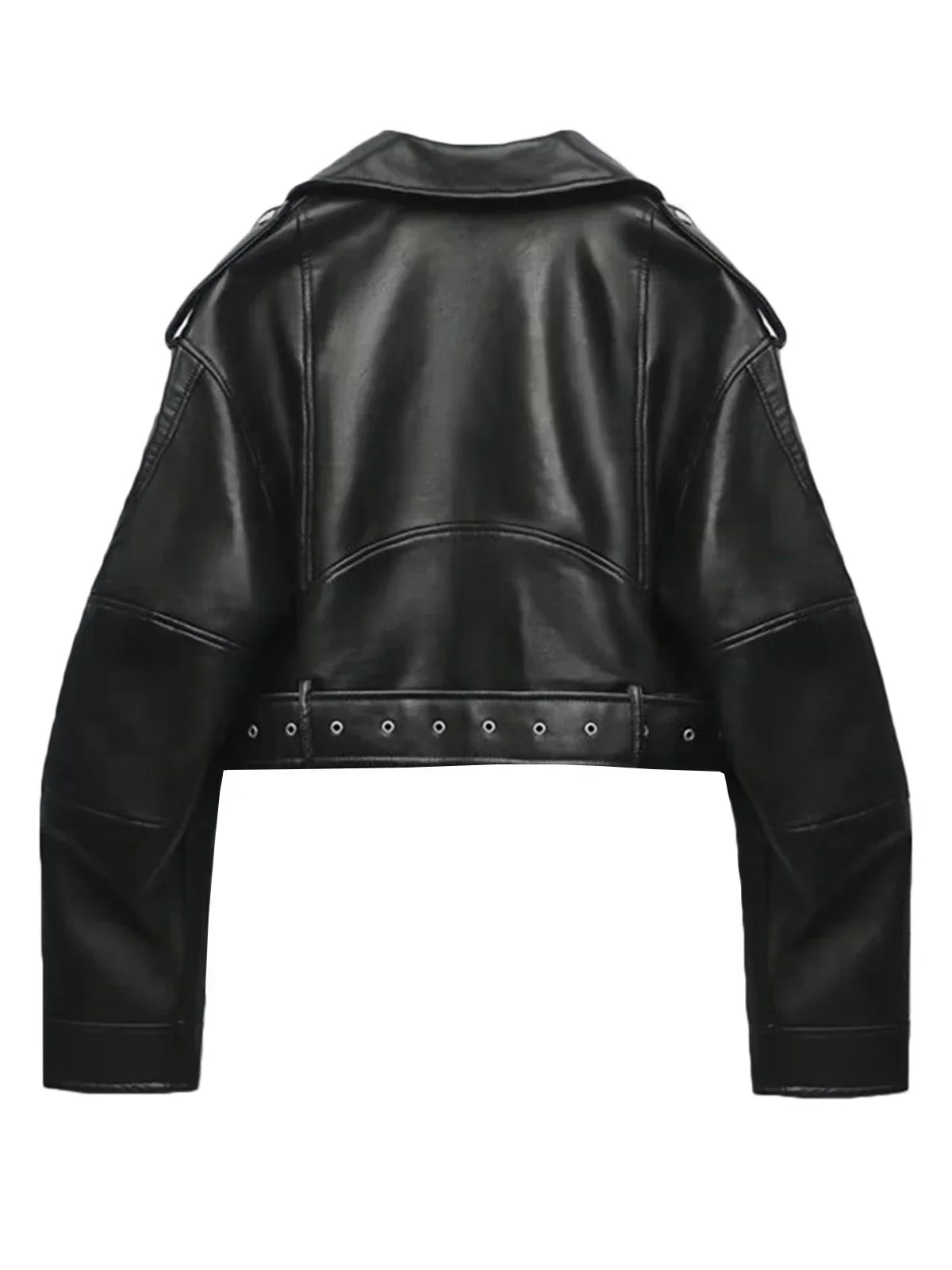 Bikerjacke Damen Kurz | Asymmetrischer Reißverschluss und Brusttaschen