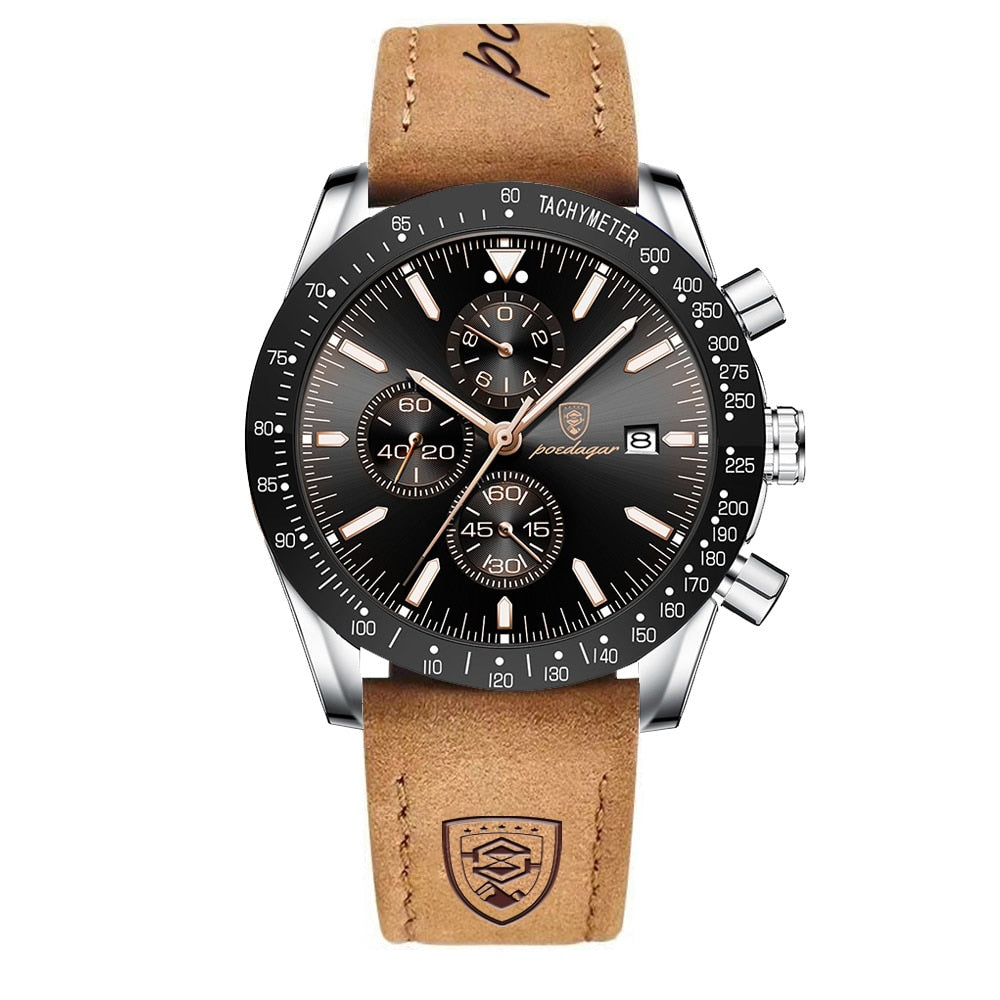 van Baerle® - Strahlendes Datum Chronograph Uhr