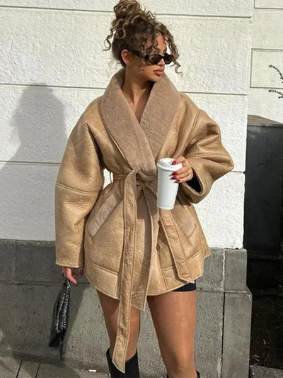 Jolie - Winter Pelz Lederjacke