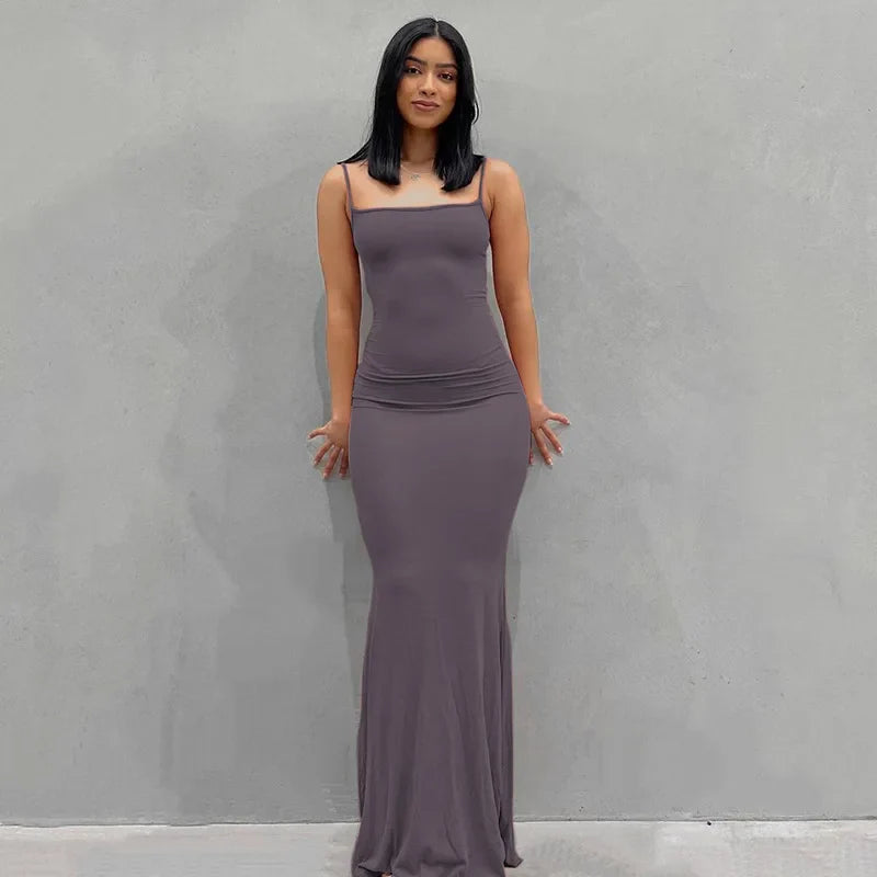 Vivara™ – Sexy Maxikleid mit Spaghettiträgern