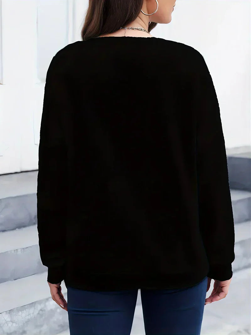 Sweatshirt mit Herzprint | Rundhalsausschnitt | Lässiger Streetstyle