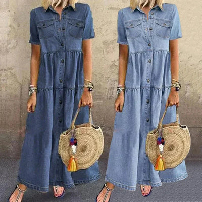Vibeke | Weiche Denim-Kleid