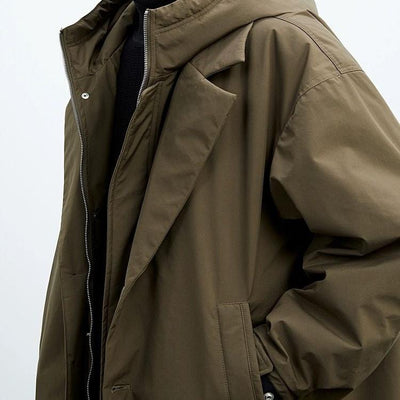 Trenchcoat mit Kapuze und Knopfleiste für Männer