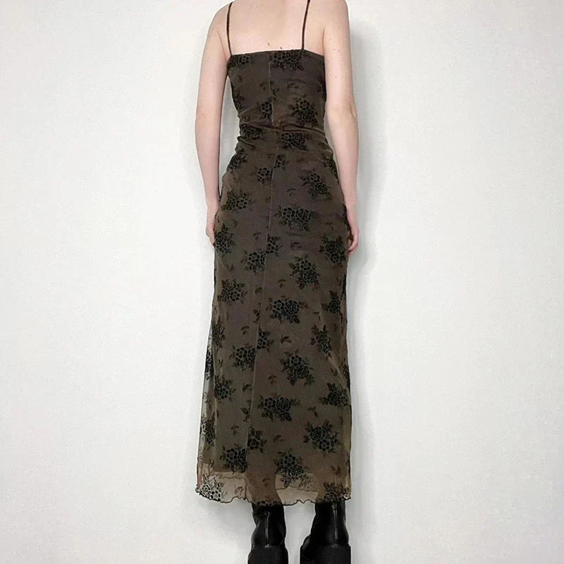 Bianca® | Vintage-Spitzenkleid mit Blumenmuster und transparentem Overlay