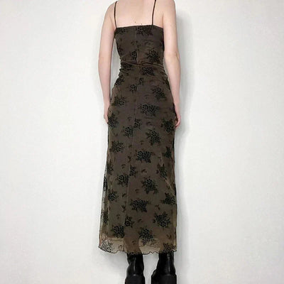 Bianca® | Vintage-Spitzenkleid mit Blumenmuster und transparentem Overlay
