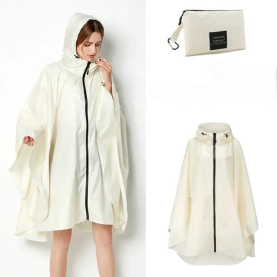 Damen Regenponcho mit Kapuze – Wasserdicht und stylisch für Outdoor-Aktivitäten