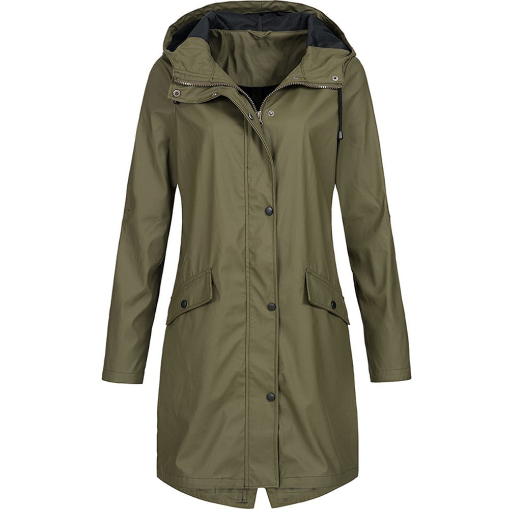 Wasserdichte Damen Regenjacke mit Kapuze – Leichter Mantel für Outdoor-Aktivitäten