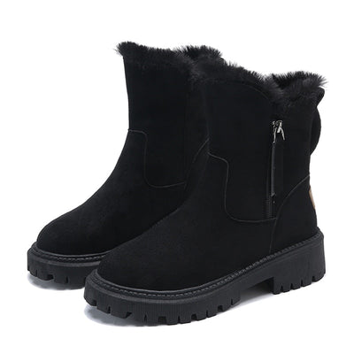 Elegante Winter Stiefel Mit Reißverschluss Für Damen | Perfekt für Outdoor-Aktivitäten