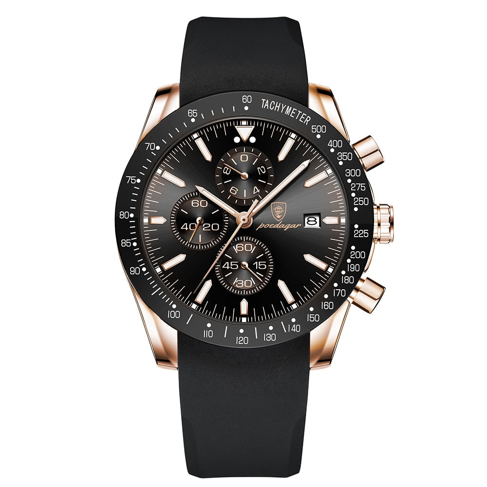 van Baerle® - Strahlendes Datum Chronograph Uhr