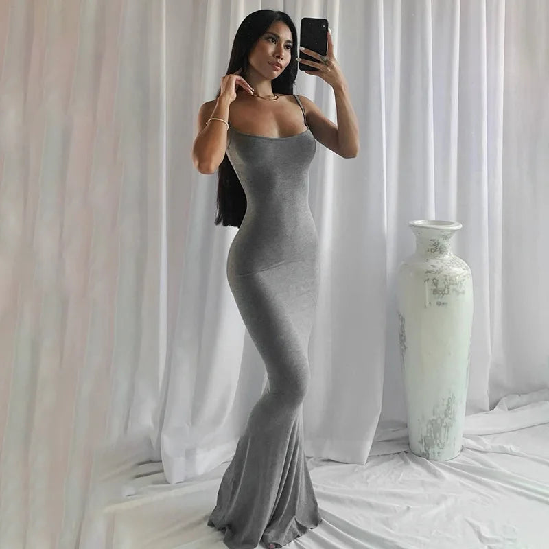 Vivara™ – Sexy Maxikleid mit Spaghettiträgern