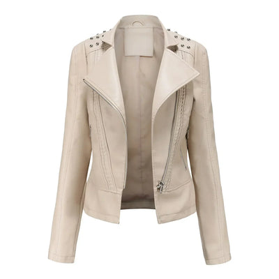 Bikerjacke Damen mit Reißverschluss | schmal für verschiedene Outfits