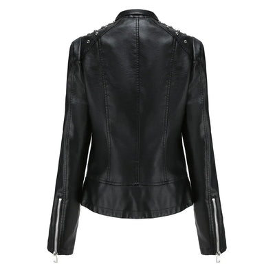 Bikerjacke Damen mit Reißverschluss | schmal für verschiedene Outfits