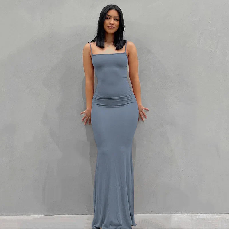 Vivara™ – Sexy Maxikleid mit Spaghettiträgern