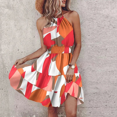 Tanya - Schickes Sommer Boho Neckholder Maxikleid