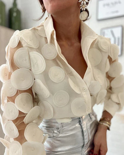 Dorothea™ – Damenbluse mit Eleganten Mustern für Festliche Anlässe
