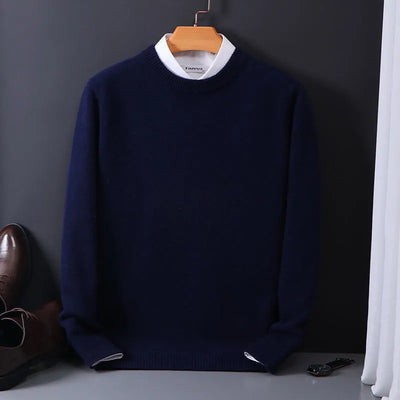 Weicher Strickpullover mit Rundhalsausschnitt für Herren