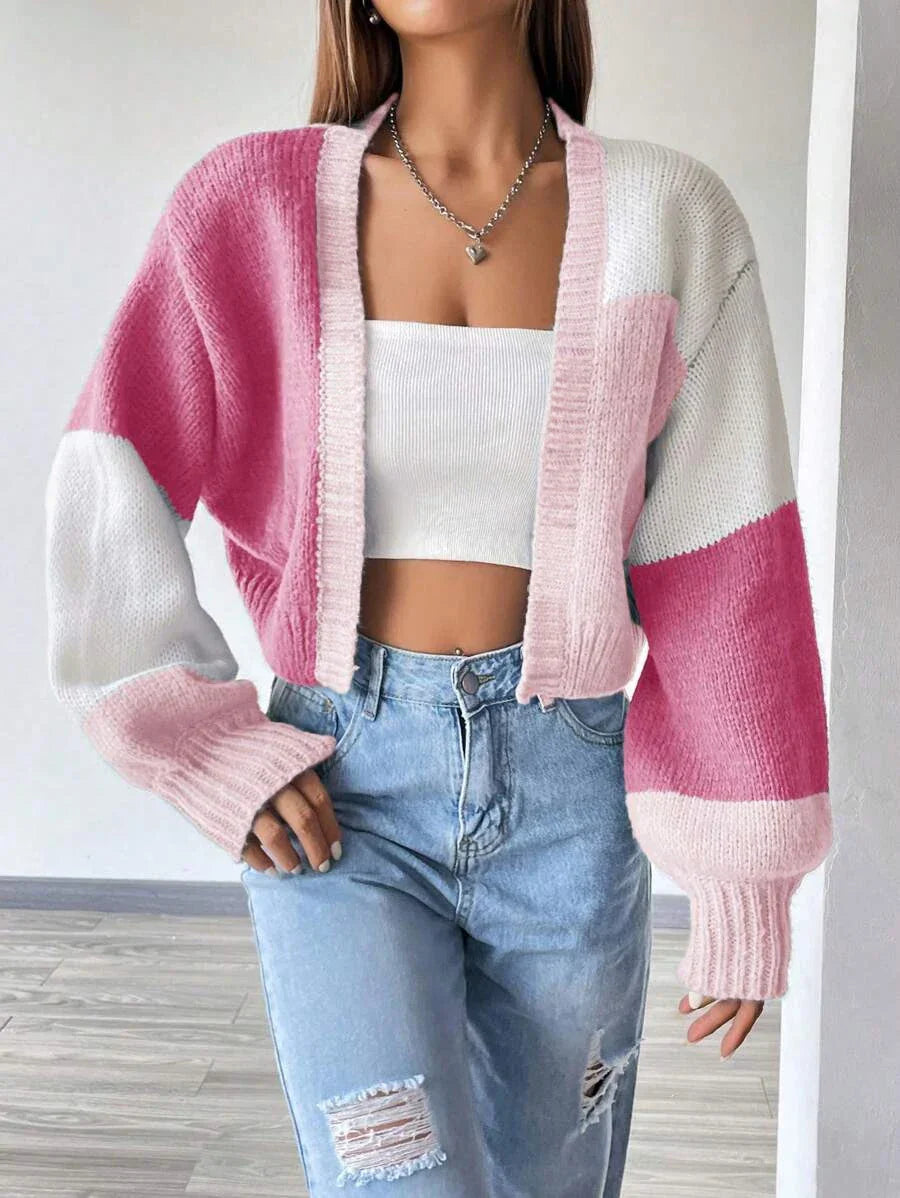Strick-Cardigan mit Farbblock-Design | Oversized-Schnitt | Gemütlicher Stil