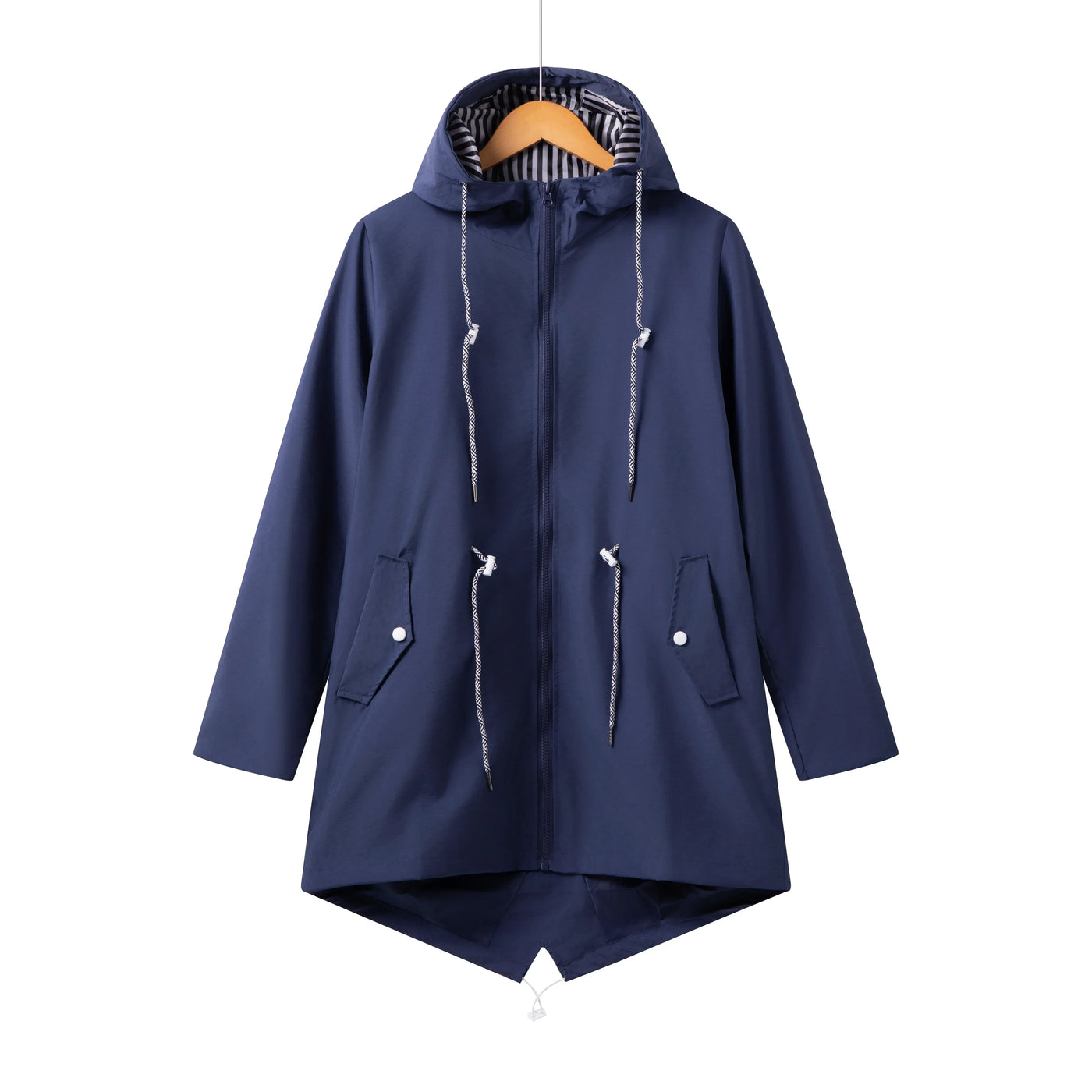 Damen Kapuze Wasserdichter Trenchcoat | Lässig