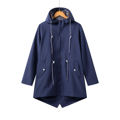 Damen Kapuze Wasserdichter Trenchcoat | Lässig
