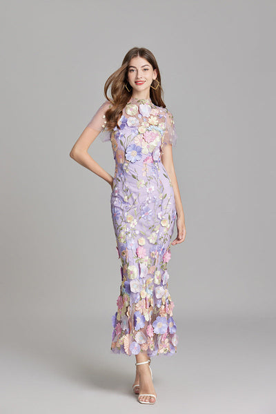 Chinny - Bohemian Transparentes Besticktes Kleid