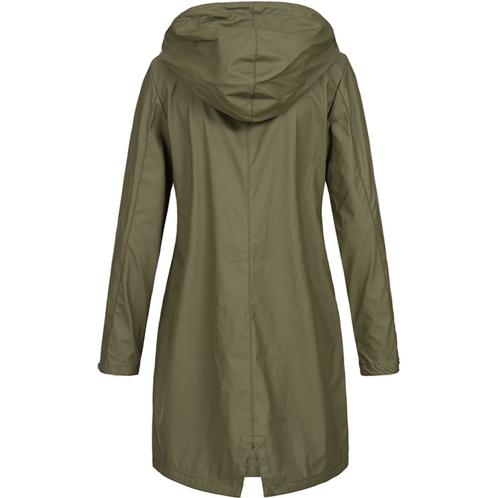 Wasserdichte Damen Regenjacke mit Kapuze – Leichter Mantel für Outdoor-Aktivitäten