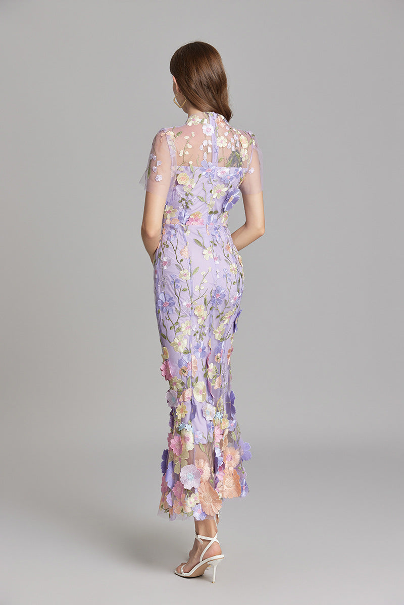 Chinny - Bohemian Transparentes Besticktes Kleid