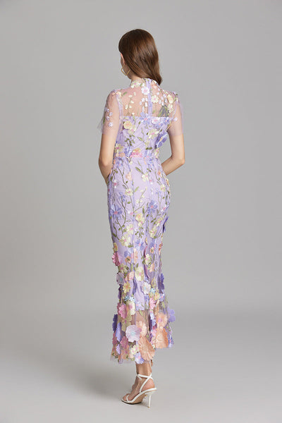 Chinny - Bohemian Transparentes Besticktes Kleid