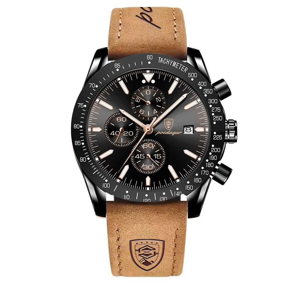 van Baerle® - Strahlendes Datum Chronograph Uhr