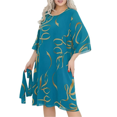 Elegante Lockere Midi-Kleid für Damen - Weich und Vielseitig