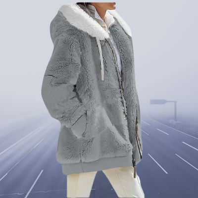 Damen Oversized Teddyjacke | Kuschelig & Warm | Wintermantel