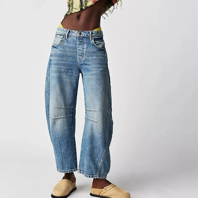 Damen Retro Jeanshose - Lässiger Schnitt
