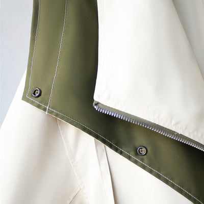 Stylischer Damen-Trenchcoat mit abnehmbarem Kragen – Übergangsjacke im modernen Design