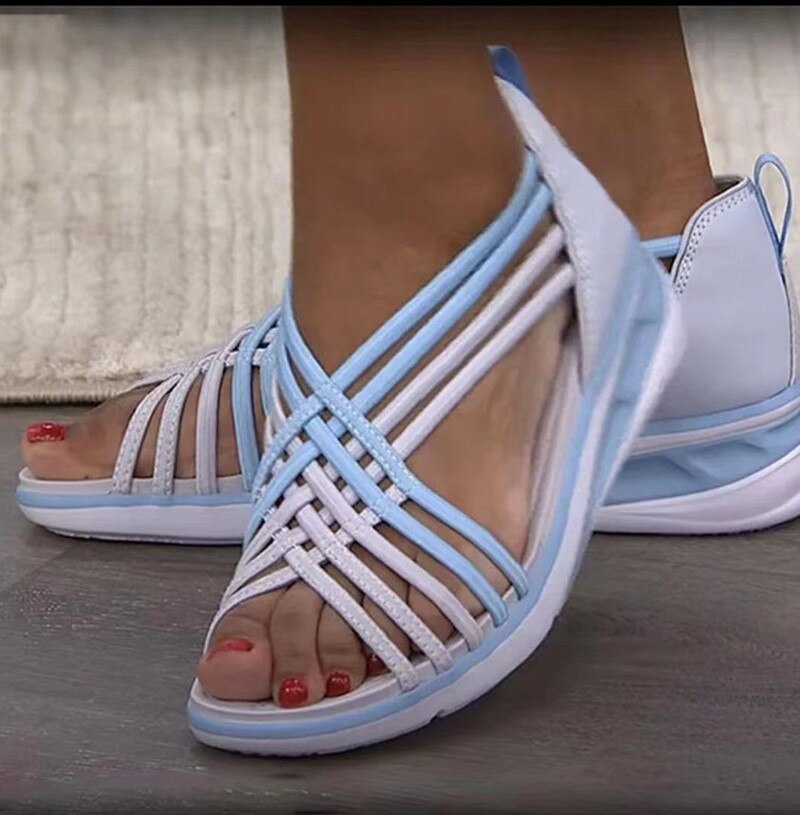 Barbara - Schicke Bequeme Damen Keilsandalen
