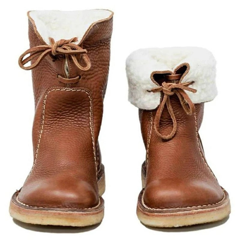 Alma - Gemütliche Stiefeletten mit Lammfellfutter für wärmende Wintertage | Warme und stylische Winterstiefeletten für Damen