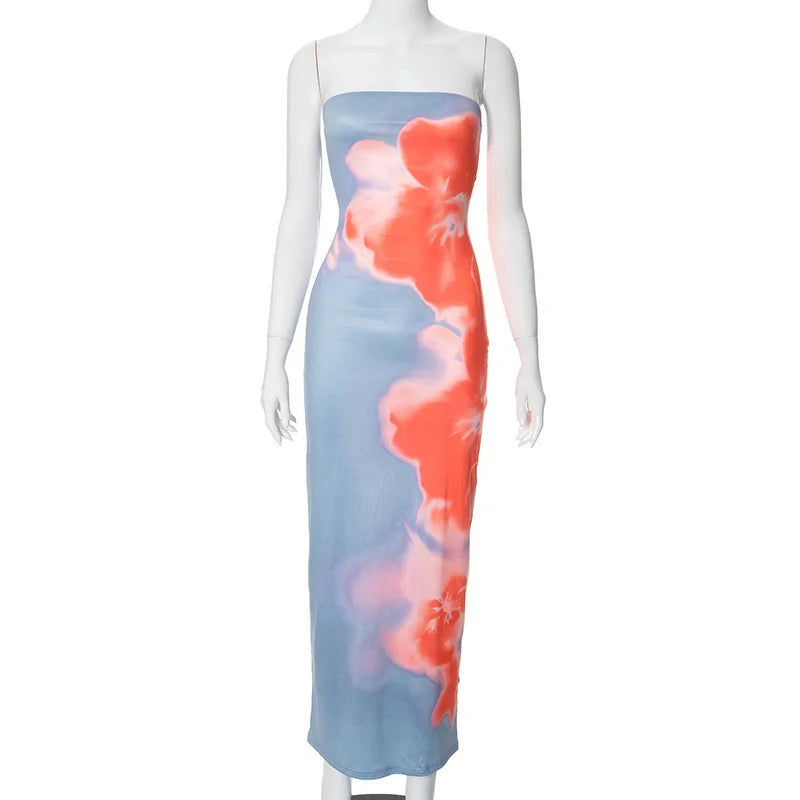 Sommara™ – Elegantes schulterfreies Maxi Kleid