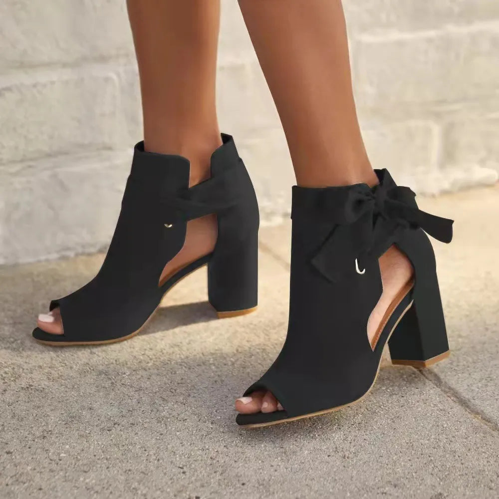 Reese - Schicke Blockabsatz Schleife Damen Schuhe