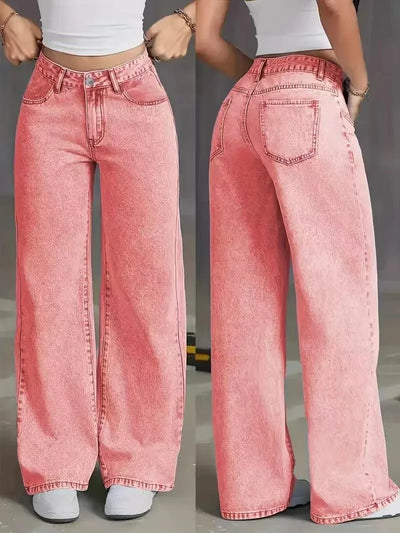 Damen Hohe Taille Baggy Jeans | Lässig