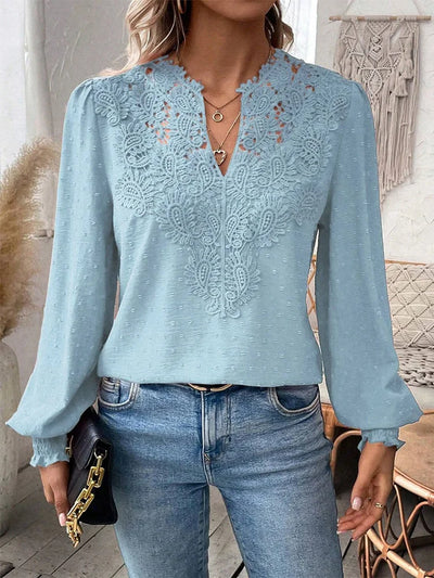 V-Ausschnitt Bluse für Damen – Azelina