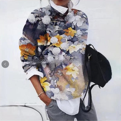Stylischer Blumen-Pullover für die kühle Jahreszeit - Komfort und Eleganz für Anna