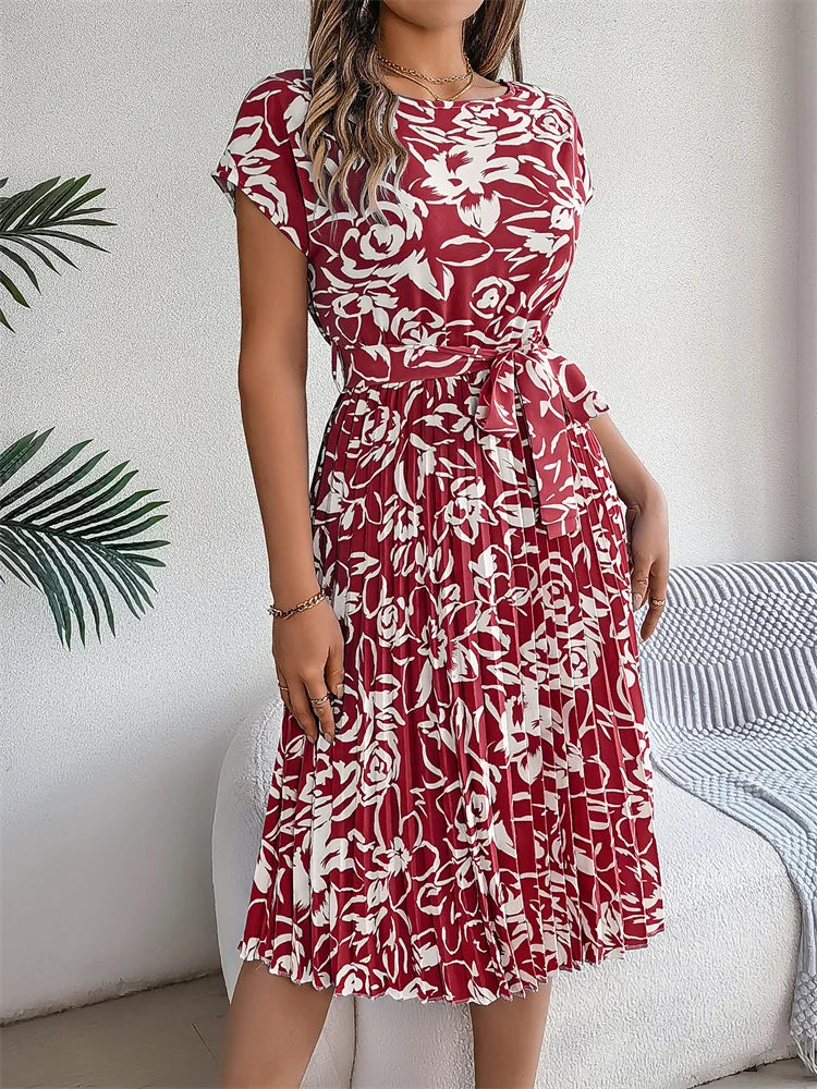 Liriane | Figurschmeichelndes Kleid mit Blumenmuster