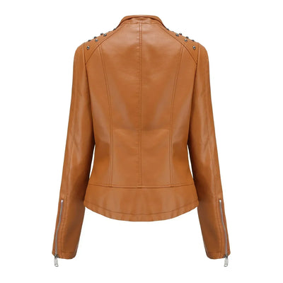 Bikerjacke Damen mit Reißverschluss | schmal für verschiedene Outfits