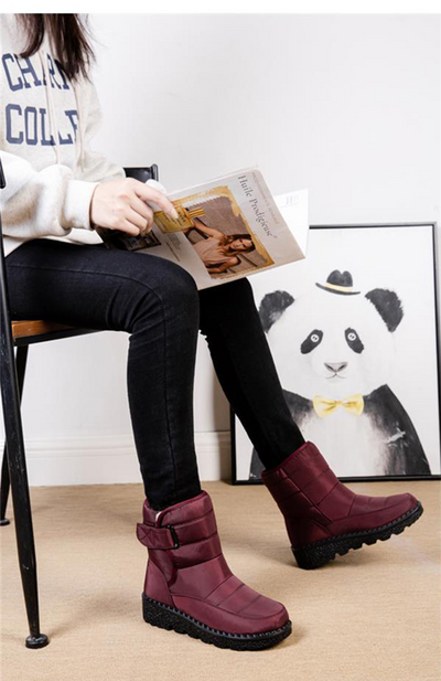 Bequeme Rutschfeste Winter Stiefel Mit Riemen Für Damen | Ideal für Winter