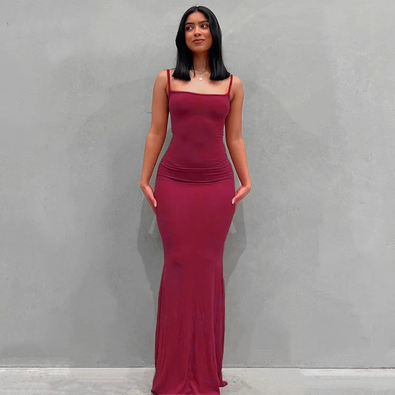 Vivara™ – Sexy Maxikleid mit Spaghettiträgern