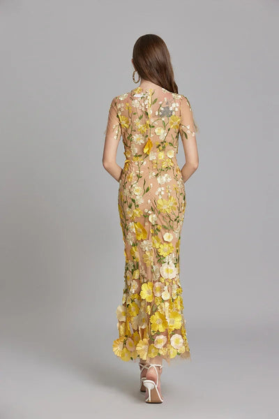 Chinny - Bohemian Transparentes Besticktes Kleid