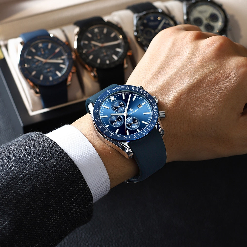 van Baerle® - Strahlendes Datum Chronograph Uhr