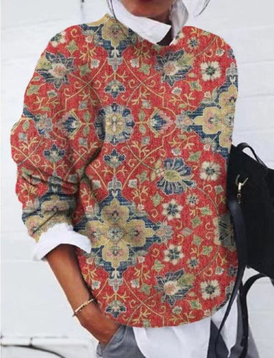 Stylischer Blumen-Pullover für die kühle Jahreszeit - Komfort und Eleganz für Anna