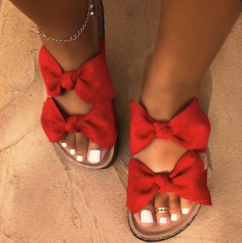 Arci - Elegante Damen Sandalen mit Doppel Schleife Sommer
