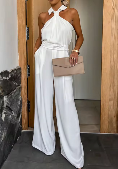 Jumpsuit mit Neckholder | Weite Hose | Elegant & Modern